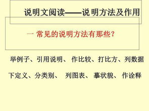語文中的說明方法都有哪些