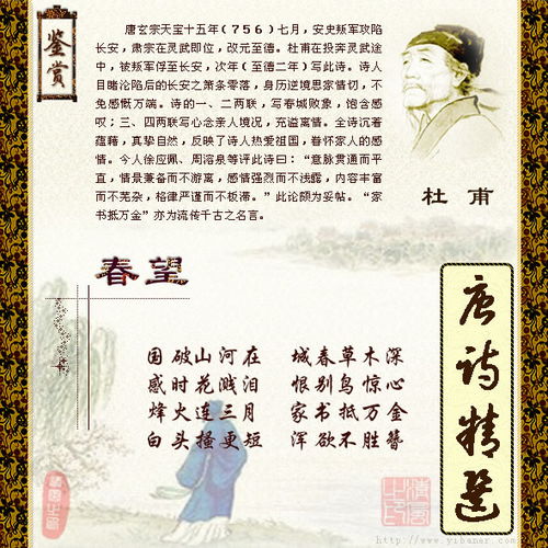 春望古詩句