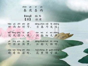 春夜喜雨古詩詩句的意思