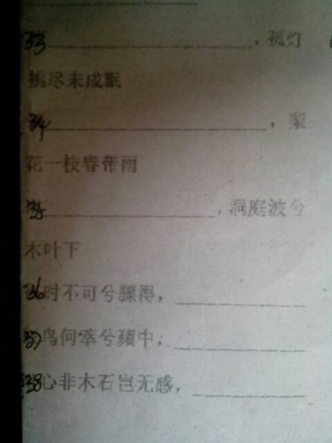 詩句,高二,必修,必備