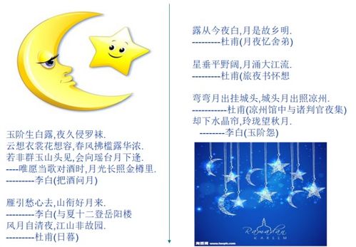 小學低段關(guān)于月亮的古詩句