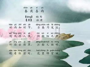 古詩春夜喜雨詩句意思
