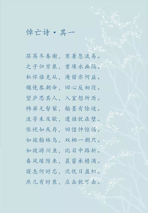 關(guān)于悼亡詩的詩句