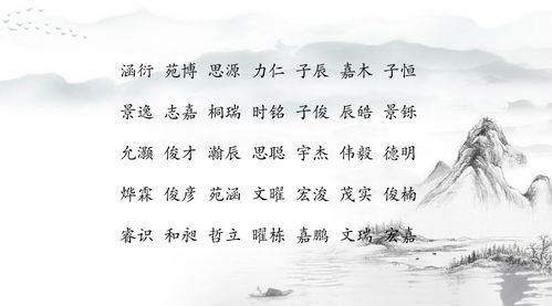 男子名字的古詩(shī)句
