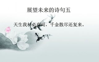 表示展望未來的古詩句