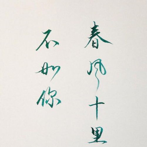 關(guān)于十里春風(fēng)不如你的詩句