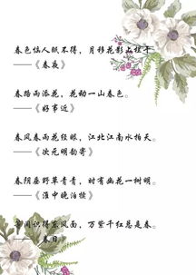 有關(guān)于春天景象的詩句