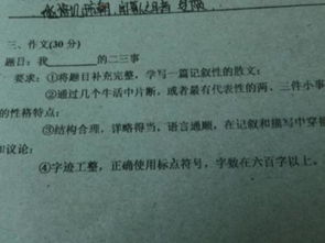 我的二三事作文開頭