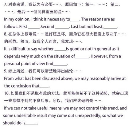 英語作文萬能模板開頭句