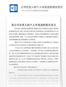 公司負(fù)責(zé)人述職報(bào)告(公司負(fù)責(zé)人述職報(bào)告)