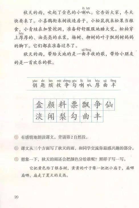 秋天的雨作文開頭結尾