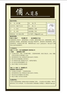 室內(nèi)裝修簡歷范文(室內(nèi)裝修簡歷)