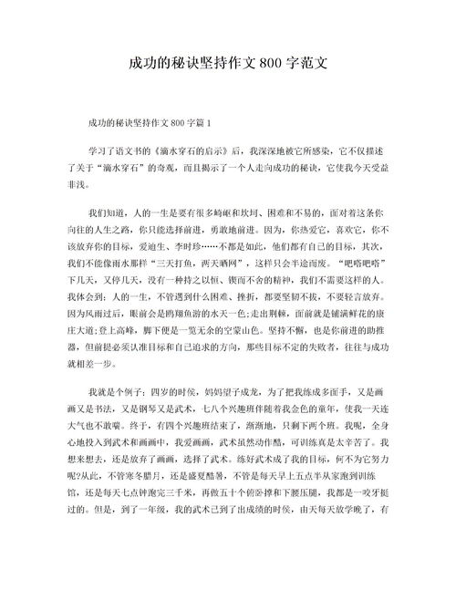 關(guān)于堅持的作文范文(關(guān)于堅持的作文)