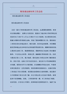 財務部出納個人總結()