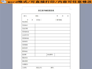 意外事故報告表(404)