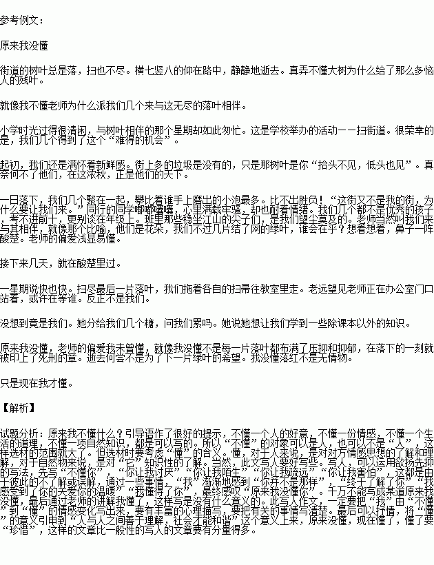 我終于讀懂了愛800字作文開頭