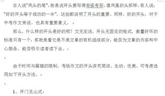 適合放在作文開頭的