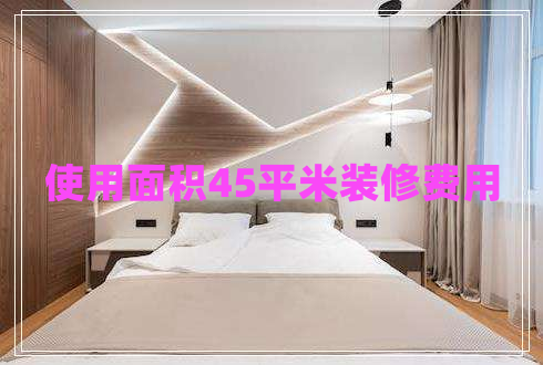 使用面積45平米裝修費用