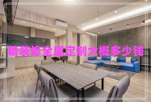 精裝修全屋定制大概多少錢