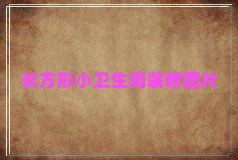 長方形小衛(wèi)生間裝修圖片