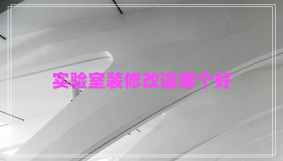 實驗室裝修改造哪個好