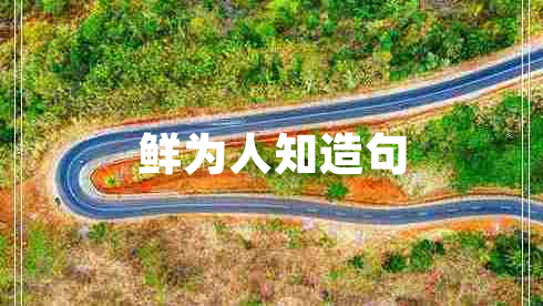 鮮為人知造句 鮮為人知造句