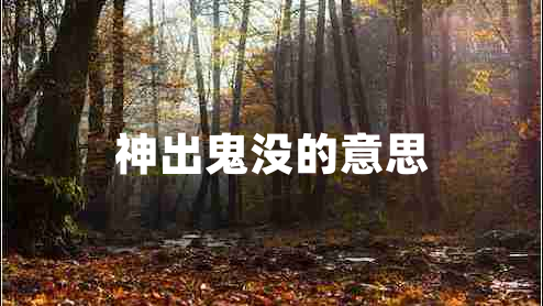 神出鬼沒(méi)的意思