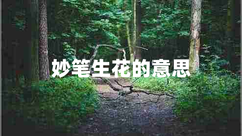 妙筆生花的意思