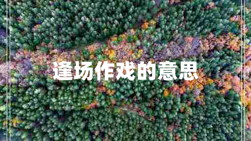 逢場作戲的意思