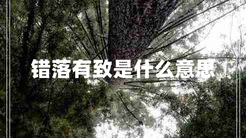 錯落有致是什么意思