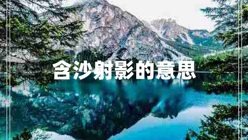 含沙射影的意思