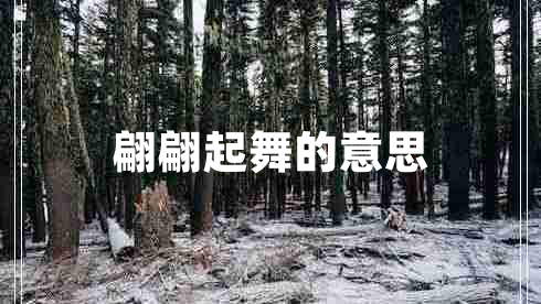 翩翩起舞的意思