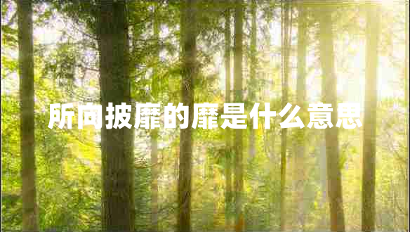 所向披靡的靡是什么意思