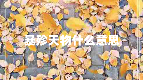 暴殄天物什么意思