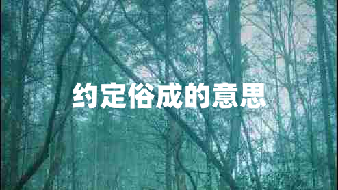 約定俗成的意思