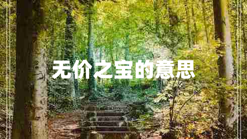 無(wú)價(jià)之寶的意思
