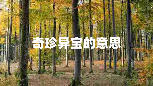 奇珍異寶的意思