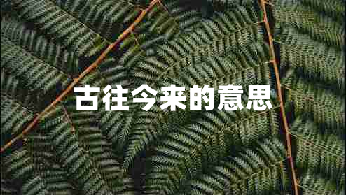 古往今來的意思