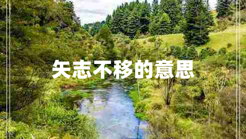 矢志不移的意思