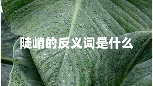 陡峭的反義詞是什么