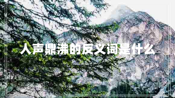 人聲鼎沸的反義詞是什么