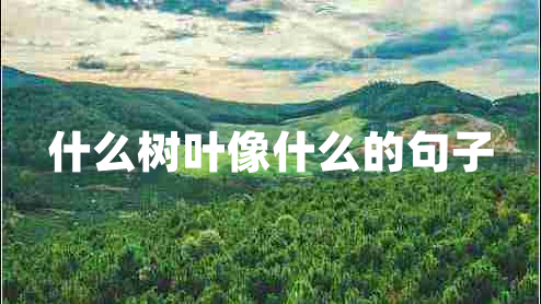 什么樹葉像什么的句子