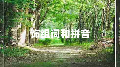 飾組詞和拼音