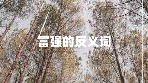 富強的反義詞