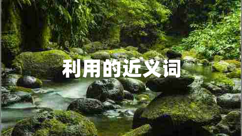 利用的近義詞