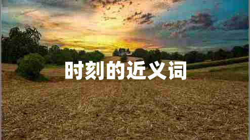 時刻的近義詞