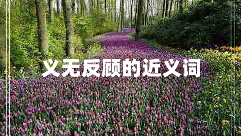 義無反顧的近義詞