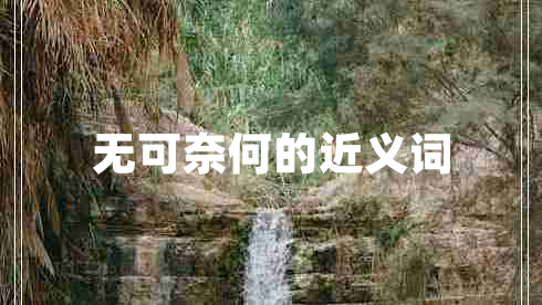 無可奈何的近義詞