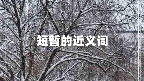 短暫的近義詞