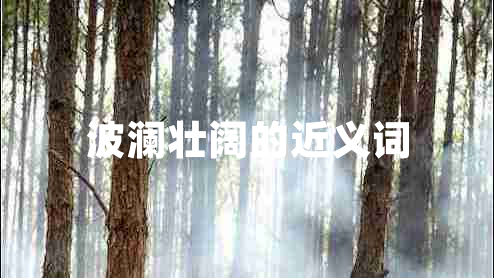 波瀾壯闊的近義詞